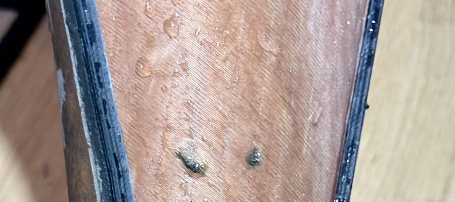 Kuva pohjasta läpi tulevista nastoista